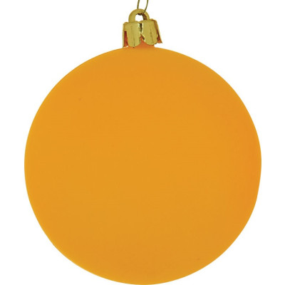 Χρυσή Νέον Χριστουγεννιάτικη Μπάλα 8cm (Σετ 6 τμχ)